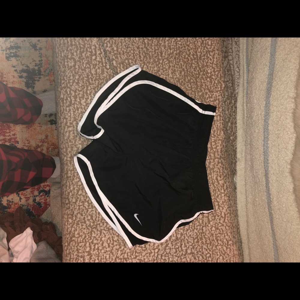 Classic black and white nike shorts
